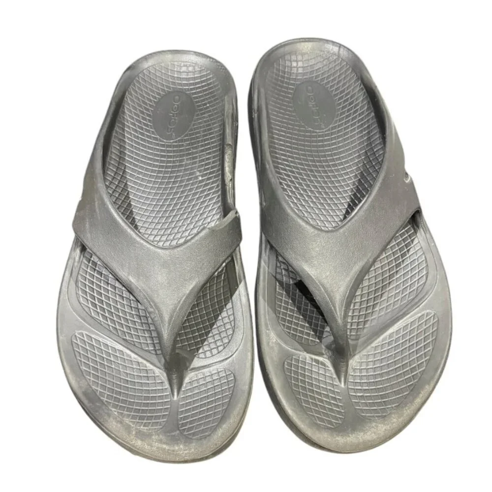 OOFOS Sport Recovery Sandals Flip Flops Comfort Black Mens Size 11